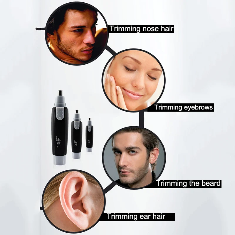 Nose Ear Face Hair Removal Tool Trimmer Shaver Mute Nose Cleaner Facial Groomer KG66