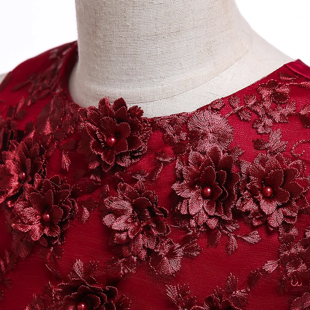 Детское атласное платье для девочек с вышивкой и смокингом | Детская одежда обувь