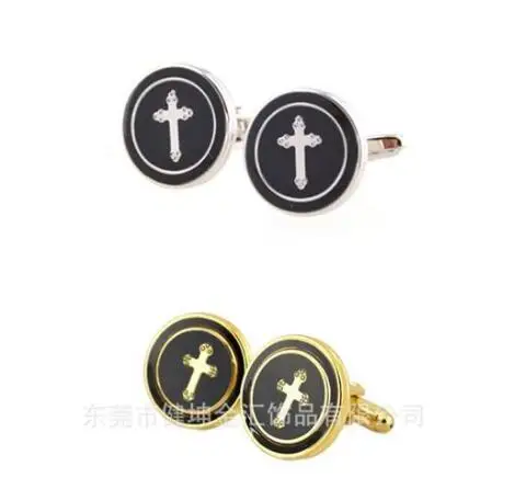 5 пар/лот роскошные золотые/серебряные круглые запонки покрытие эмаль бизнес