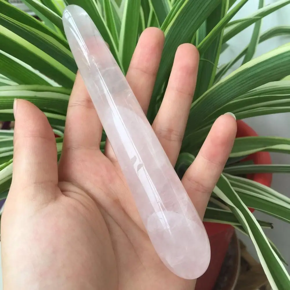 Натуральные розовые кварцевые лечебные массажные палочки для богини из розового