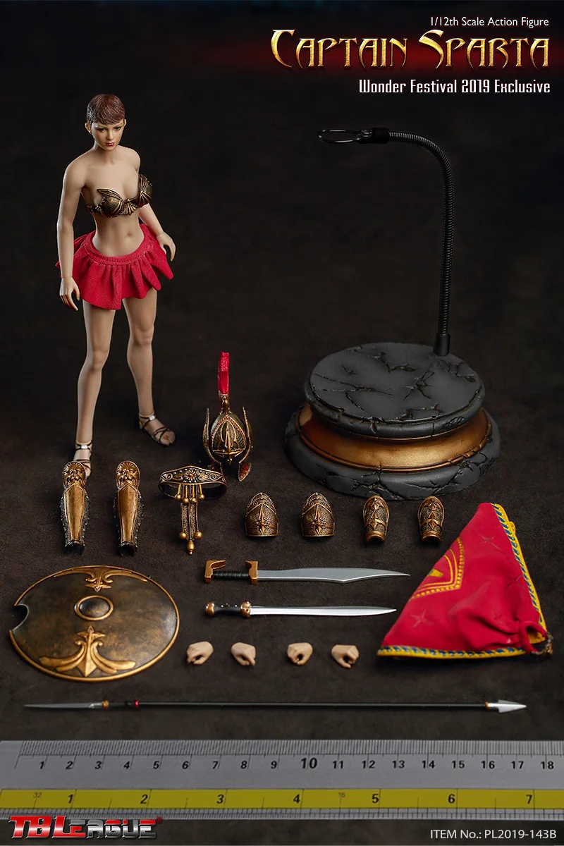 Бесшовная Женская фигурка TBLeague Phicen Wonder Festival 2019 Captain Sparta 1/12|1/6 figure|dam toysfigure 1/6 |