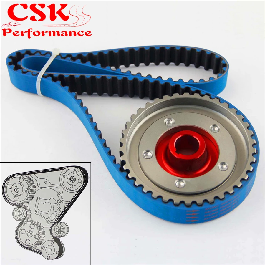 Гоночный ремень синхронизации + регулируемый комплект передач для Civic D16 D16Z D16Y 92