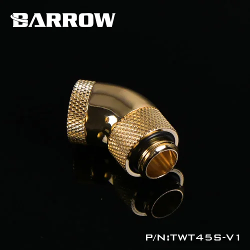 Барроу G1/4 &quot45 градусов Поворотный переходник штуцер разъем 360 вращения TWT45S