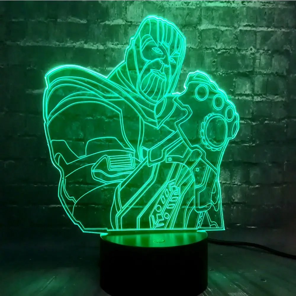 Креативный Lava фильм «мстители» Marvel Super Hero Thanos Body светодиодный Декор для комнаты мальчика 7 цветов USB зарядка Ночник подарок для друга