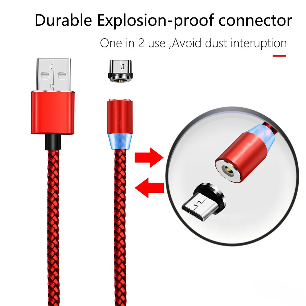 Магнитное быстрое зарядное устройство с Micro USB кабель типа C для Samsung S4 S9 S10 A20e A50 A7 A8