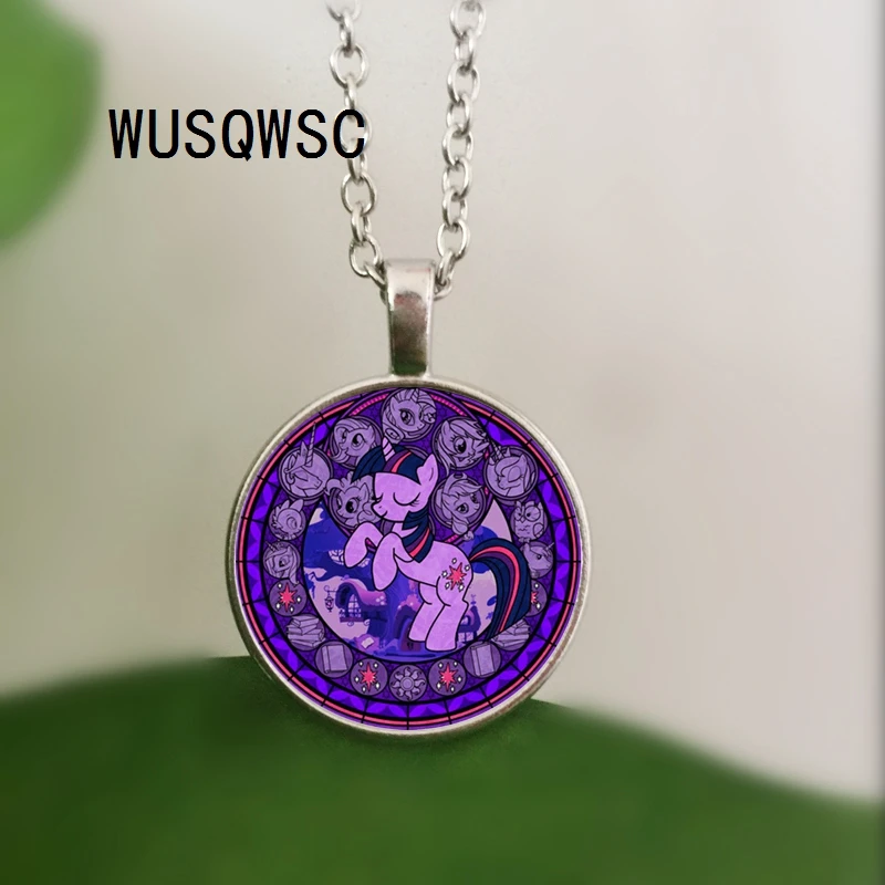 WUSQWSC My Little Horse Baoli Poni Princess ожерелье Радужная лошадь художественное фото стеклянный