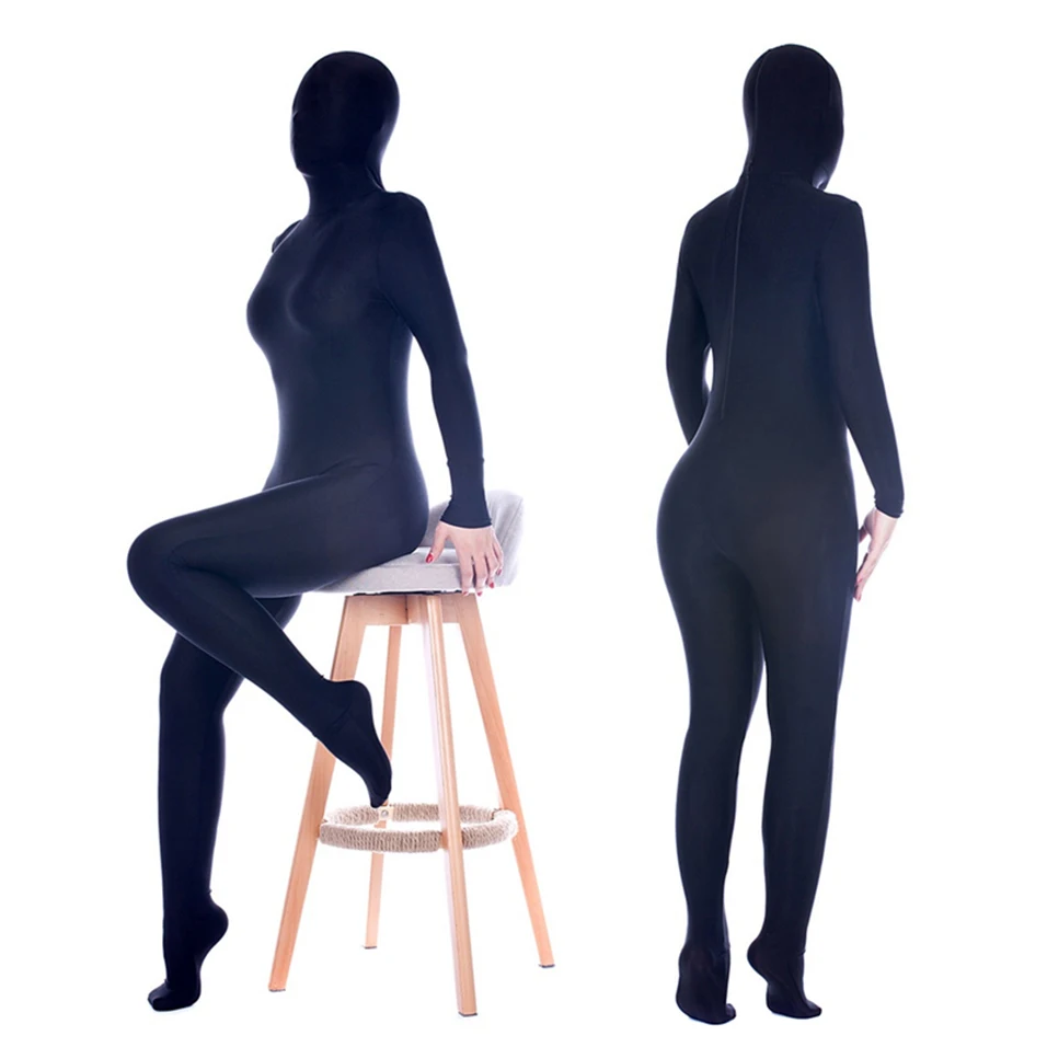 CamaTech БДСМ спандекс Полный боди связывание ограничения закрытый обертывание тело