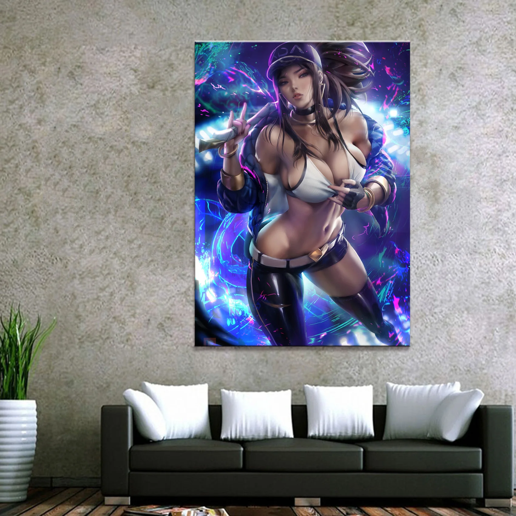 

1 Piece Legends League DJ Ahri Game Poster Canvas Paintings Wall Sexy Girl Art for Home Decor Poster Canvas Wholesale