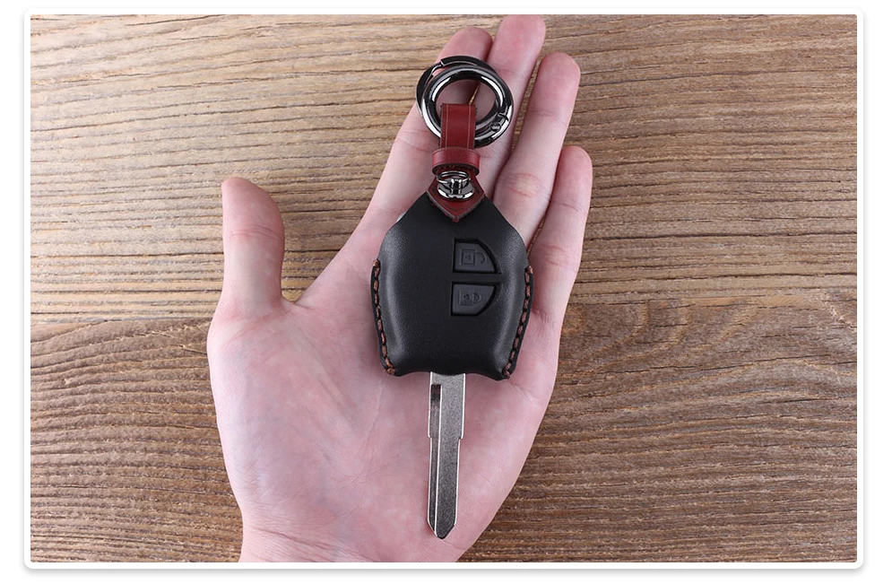 KEYYOU кожаный 2 чехол для ключей с кнопками для SUZUKI SX4 Swift Grand Vitara Liana Key Cover аксессуары