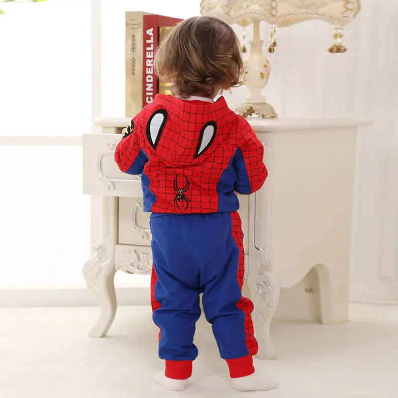 2020 Cotton Superman Baby Boys Hoody and Pants 2pcs Clothes Set for 1 2 Years Old New Infant RBS175004 |