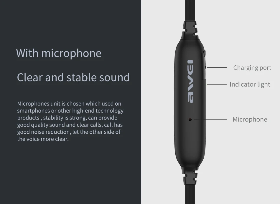 AWEI AK3 беспроводные наушники, гарнитура, магнитные Bluetooth наушники, водонепроницаемые наушники с микрофоном, Audifonos Fone de ouvido для телефонов