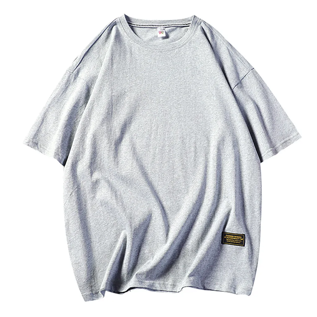 Новинка 2019 Мужская футболка для мальчиков летняя повседневная свободная