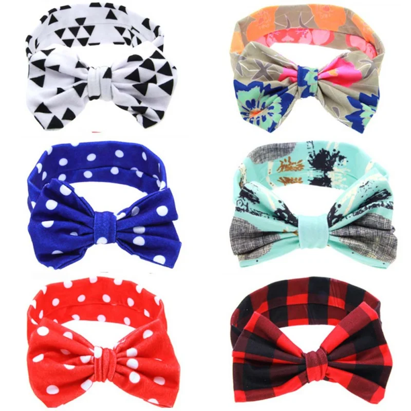 2017 Children Girls Turban Headbands Newborn Floral Butterfly Bow knot Elastic Headwear Baby Hair Accessories | Детская одежда и