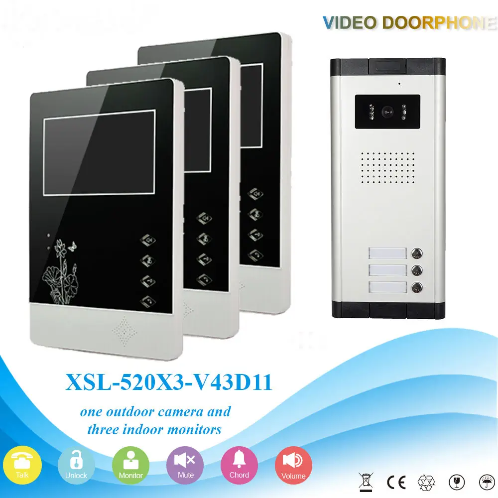 Проводной видеодомофон YobangSecurity домофон с монитором 4 3 дюйма система