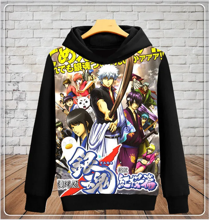Японские детские толстовки унисекс Gintama Gin Толстовка Тама Gintoki Sakata и Sadaharu | Мужская