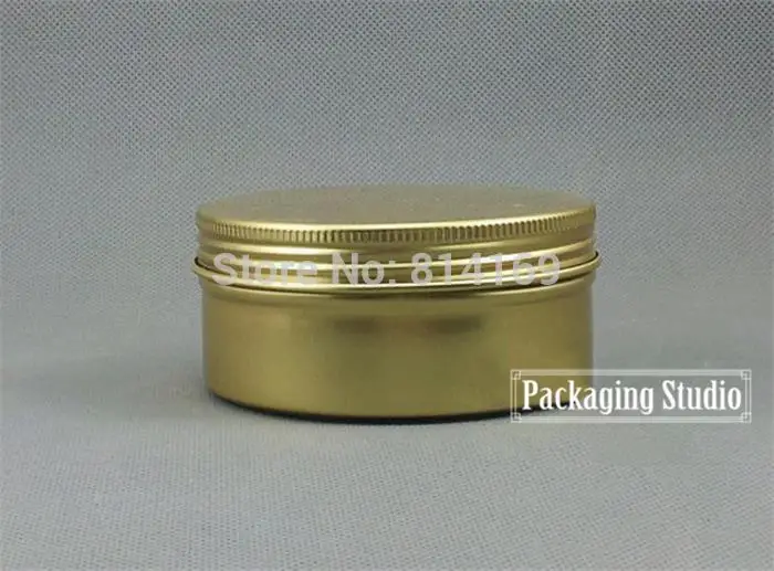 

150g Gold Aluminum Jar Spice Butter Cream Packaging Container Cosmetic Lotion Pomade Wax Bottles Free Shipping