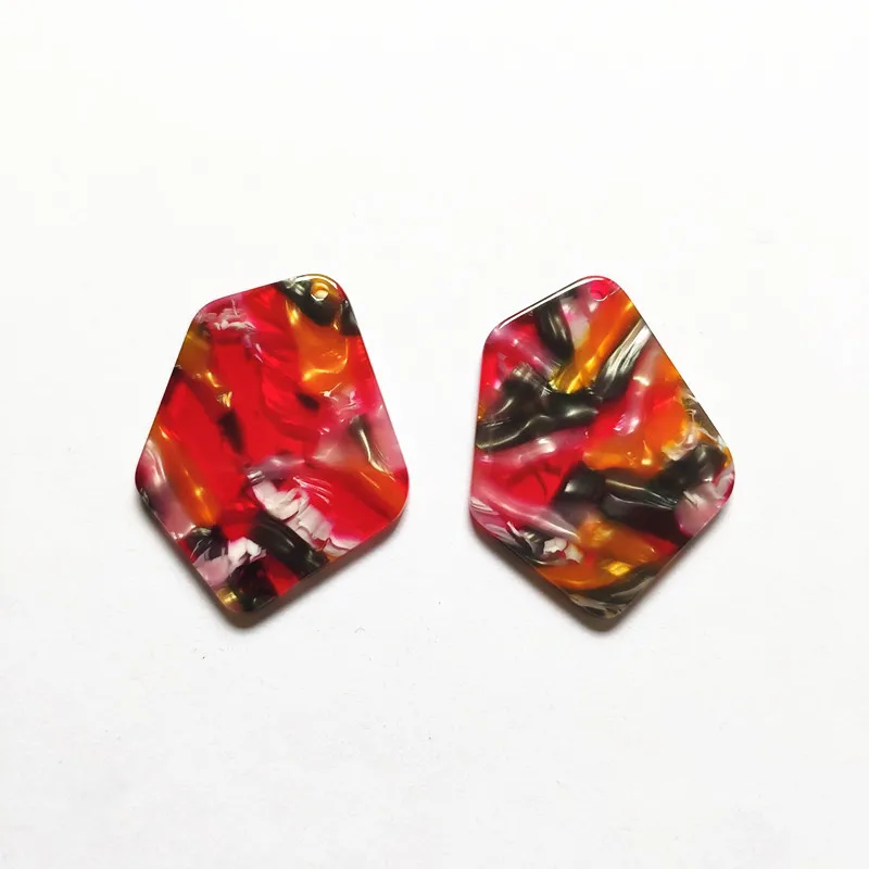Color as shown Новое поступление! 37x28 мм 50 шт. уксусная кислота неправильной формы подвески для сережек аксессуары, детали для серег ювелирных изделий - Цвет: Color as shown
