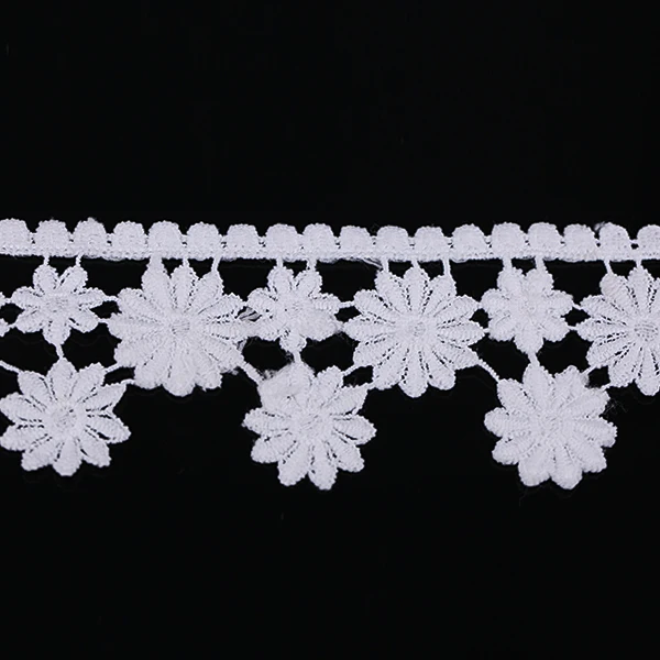 Водорастворимый цветочный узор отделка венецианской кружевной ленты для