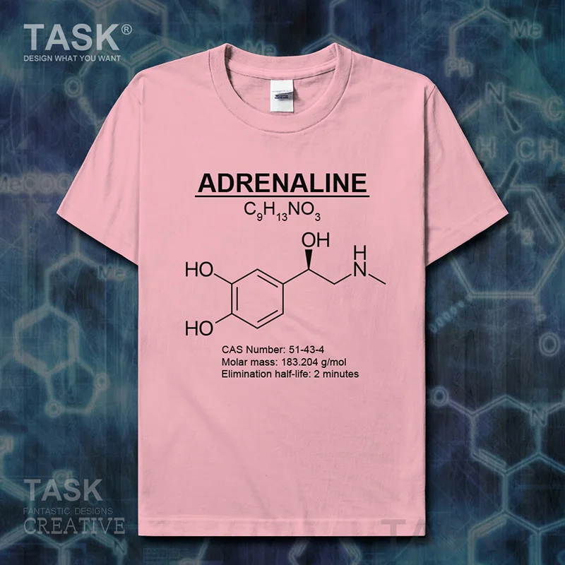 Мужская футболка с коротким рукавом Adrenaline молекулярной формулой летняя