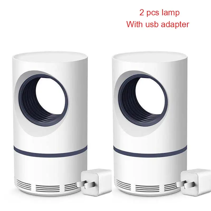 2pcs with plug Противомоскитная лампа от комаров, противомоскитная лампа, USB, средство от насекомых, Zapper, фотокатализатор, противомоскитная ловушка, для улицы - Цвет: 2pcs with plug