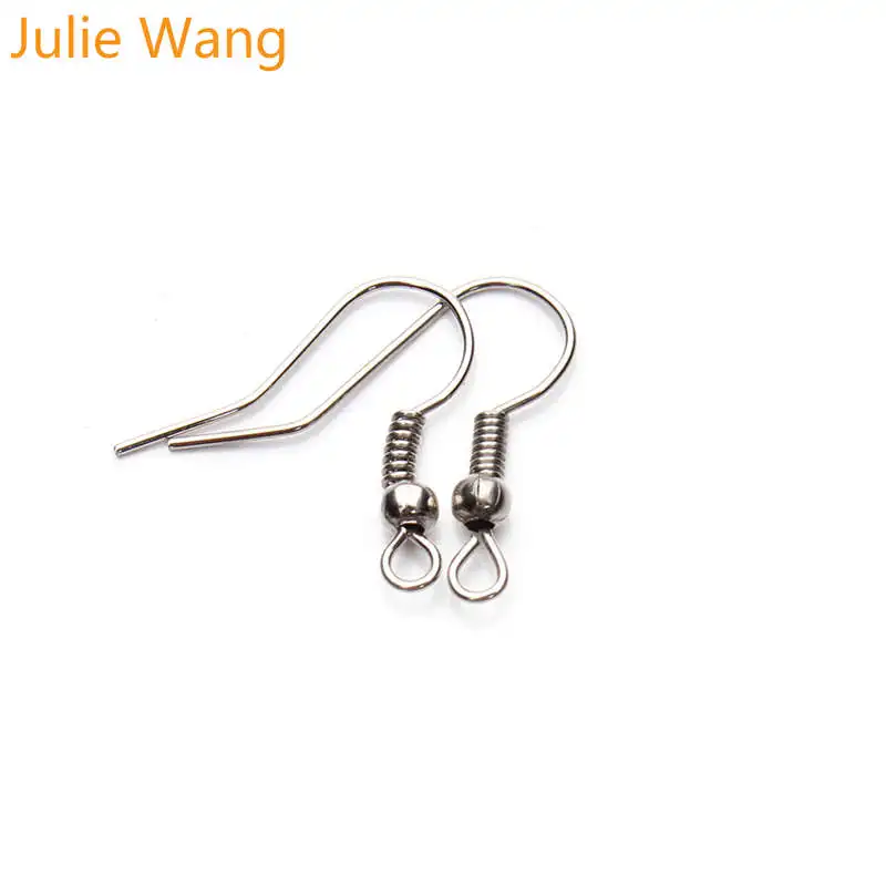 Julie Wang 200 шт. 18 мм крючки для ушей железные фиксаторы для серёжек DIY ювелирные изделия аксессуары 7 цветов доступны оптом