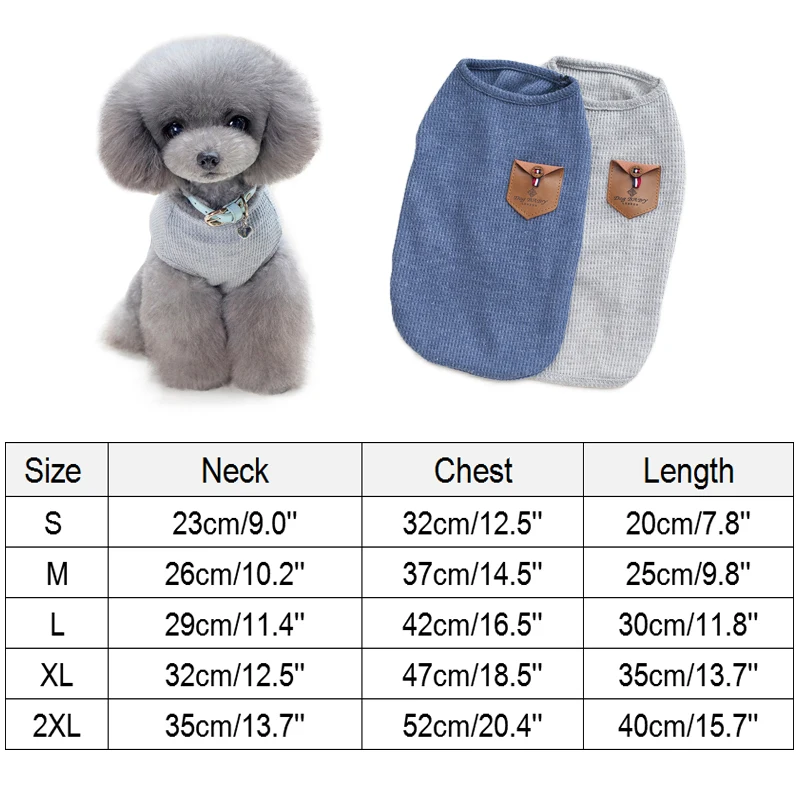 

Solid Color Small Dog Vest For Chihuahua Teddy Breathable Pet Summer Clothes Puppy Dogs T Shirt