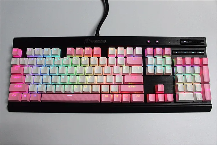 MP 108/87 клавиш Просвечивающая подсветка PBT Keycap для Corsair STRAFE K65 K70 Logitech G710+ Проводная USB механическая клавиатура Keycap