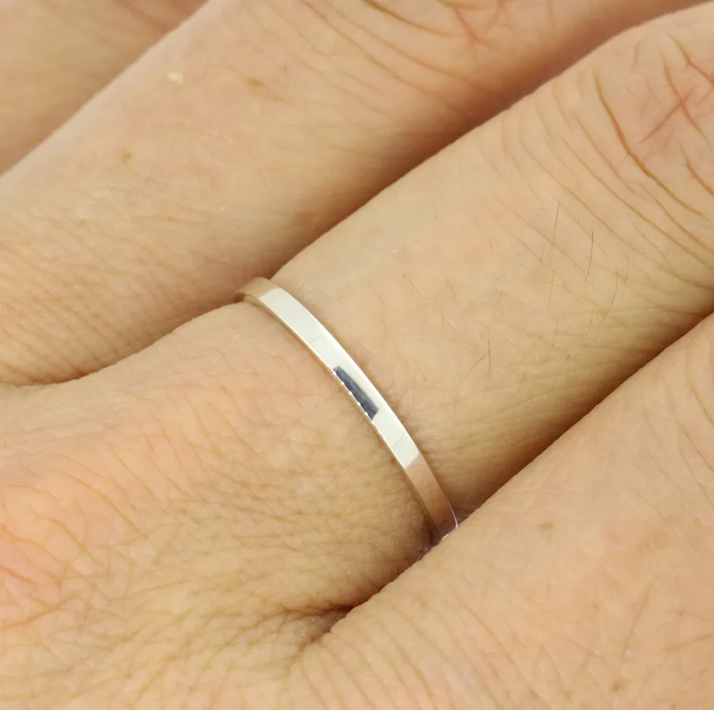 Wellmade 1 5 мм сплошной 925 пробы серебро плотная кольцо|band ring|solid sterling silverring band |