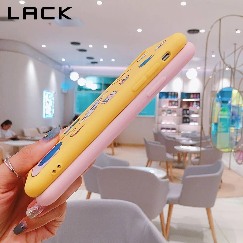 Чехол для телефона LACK с милым котом для iphone XS Max, чехол для iphone XR X 6S 6 7 8 Plus, задняя крышка, милые яркие цвета, чехлы с принтом из мультфильма