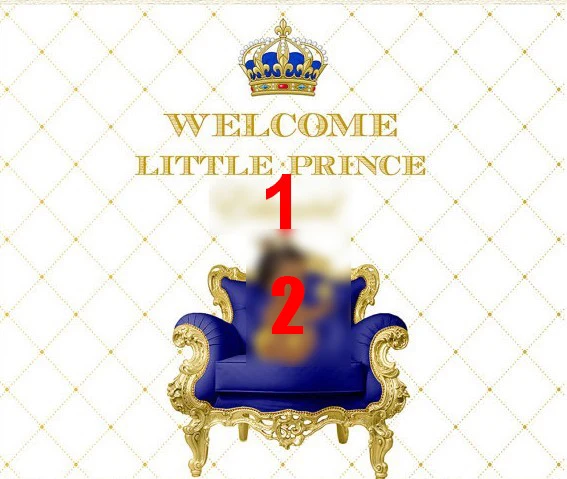 custom gold and royal blue prince crown photo backdrop High quality Computer print wood photography backgrounds | Электроника