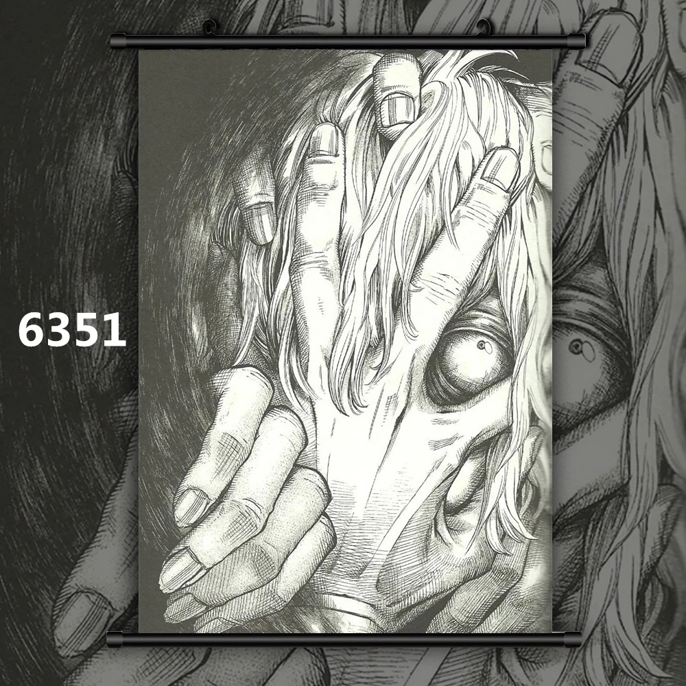 6351 Boku no My Hero Academia Shigaraki Tomura Himiko Toga Dabi Anime manga wall Poster Scroll H - Цвет: 6351