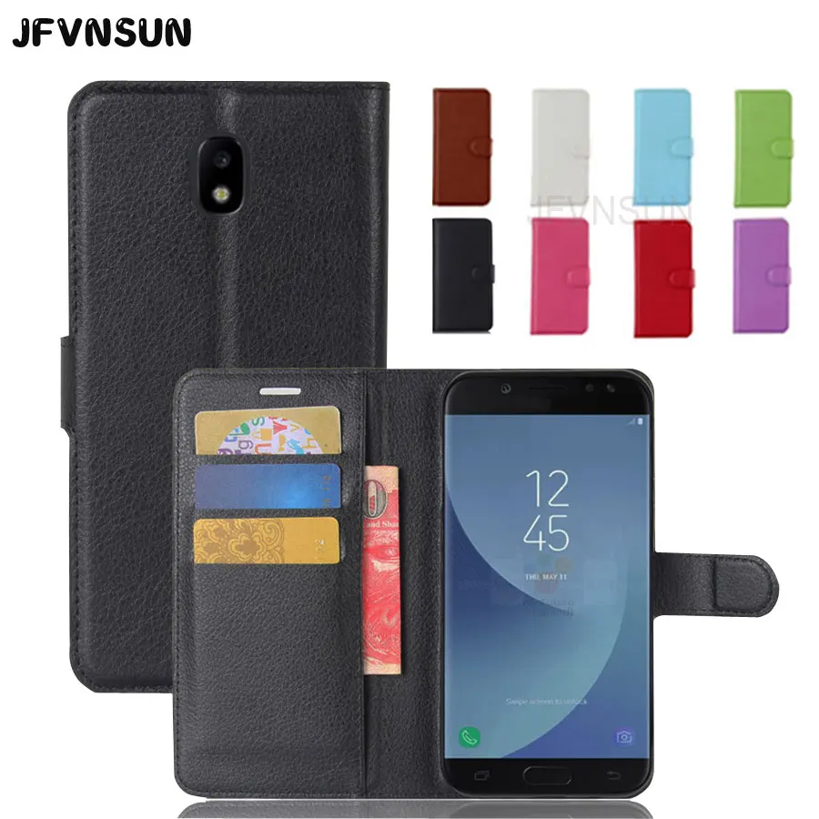 Флип чехол для Samsung J5 J3 J7 2017 магнитный бумажник кожаный книжка Galaxy J730 J330 J530