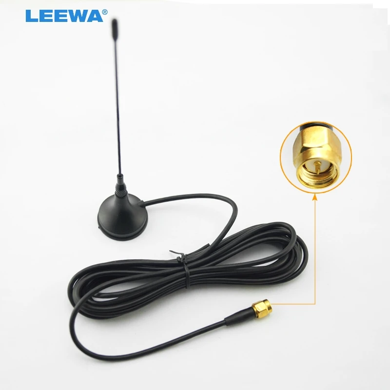 

LEEWA 1PCS Car SMA Active digital TV antenna with built-in amplifier #CA925