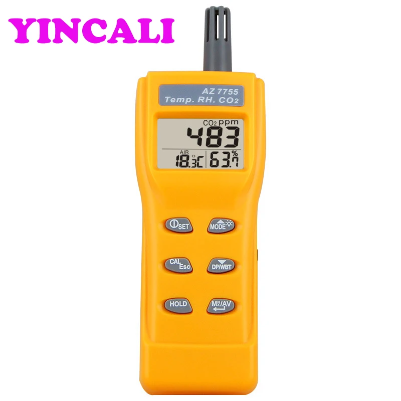 

Handheld Carbon Dioxide Gas Detector AZ7755 3 in1 CO2 TEMP. RH DP WB Tester CO2 Gas Concentration Detector Monitor