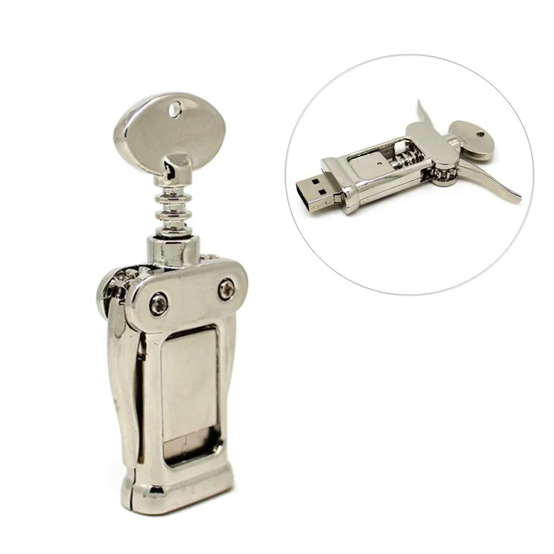 Модная металлическая ручка из нержавеющей стали открывалка для бутылок вина usb 2 0