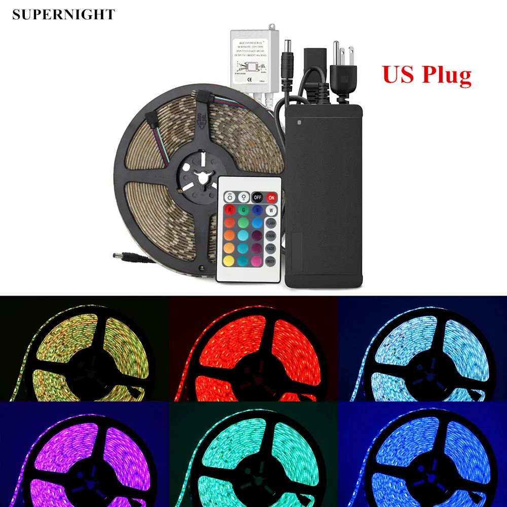 Комплект светодиодных лент 16 цветов RGB 10 м SMD 5050 60 светодиосветодиодный s/M DC 24 В