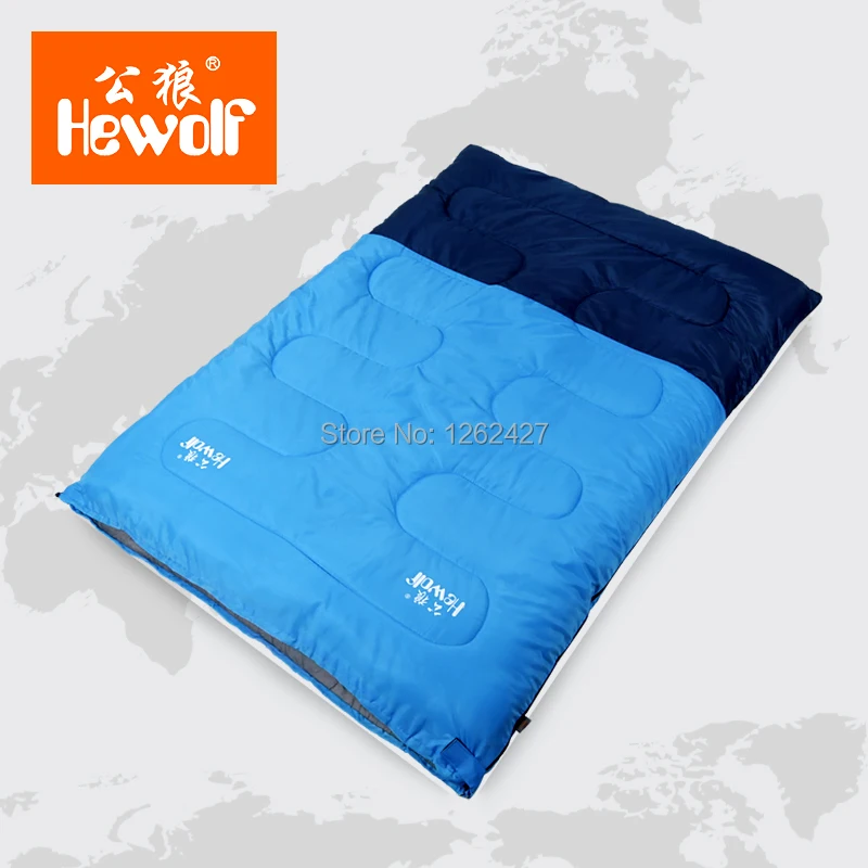 Hewolf три четверти толстого хлопка двойной человек конверт спальный мешок Кемпинг