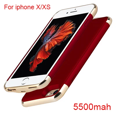 for iphone X Xs Ультратонкий чехол для внешнего зарядного устройства для iPhone 8, 7, 6, 6s Plus, зарядное устройство для аккумулятора, чехол для телефона, для iPhone 6, 6 s, 7, 8 X XS - Цвет: for iphone X Xs