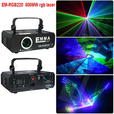 500 МВт красный зеленый синий RGB многоцветный ilda dmx лазерный луч Анимация сканирование DJ диско Вечерние Декорации для сцены лазерный светильник - Цвет: 500MW rgb laser