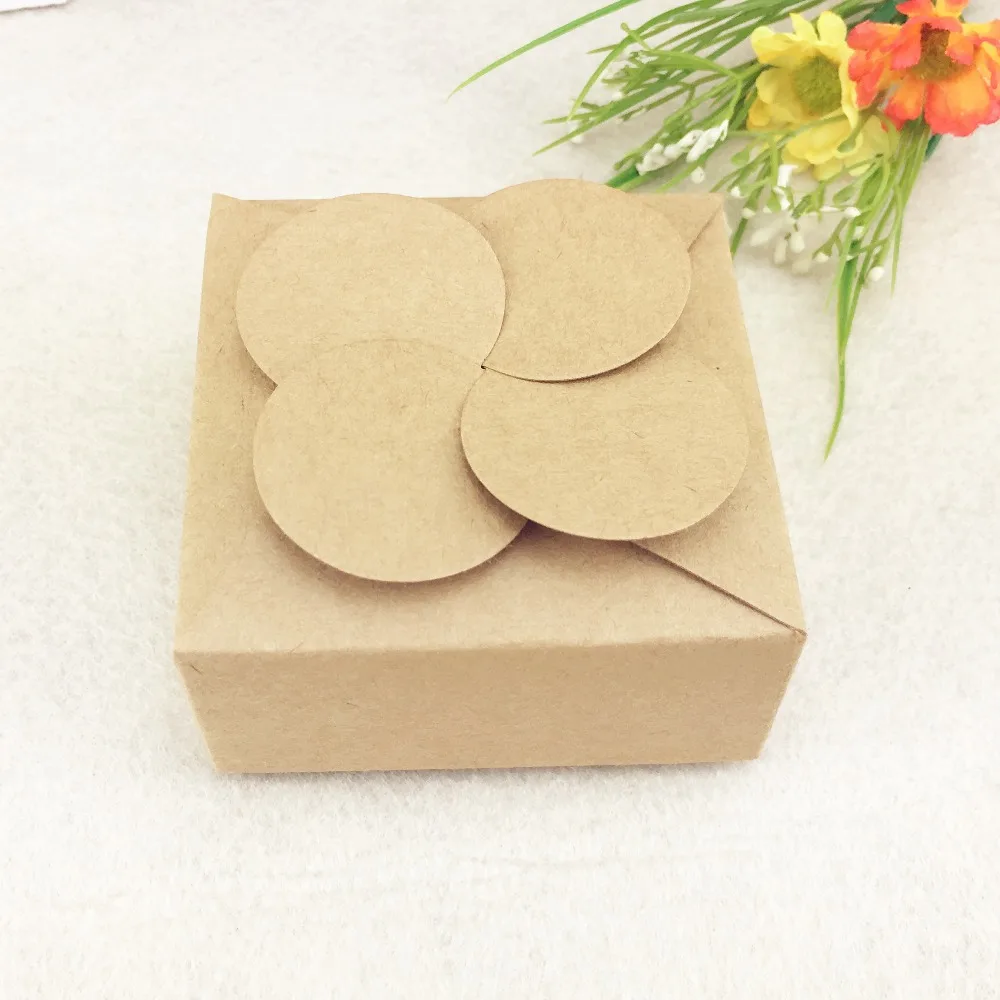 100 шт./лот картонные коробки для коричневого мыла коробка рукоделия из коричневой