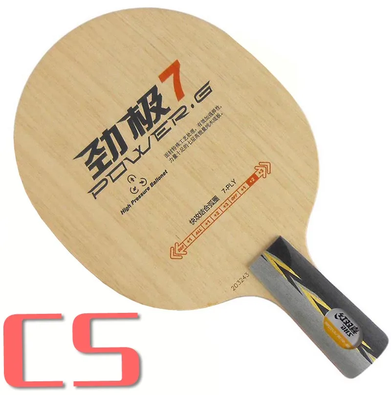 CS short handle DHS POWER. G7 PG7 PG 7 PG.7 7-Playwood Attack+ Loop OFF+ лезвие для настольного тенниса для ракетки для пинг-понга - Цвет: CS short handle