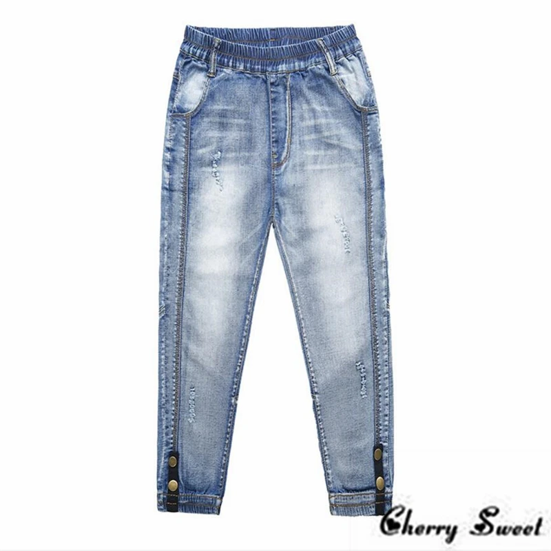2019 Весенняя детская одежда однотонные тонкие джинсы для маленьких мальчиков