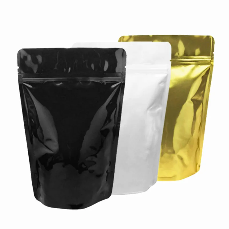 Оптовая продажа Глянцевая белая алюминиевая фольга Ziplock мешок закуска печенья