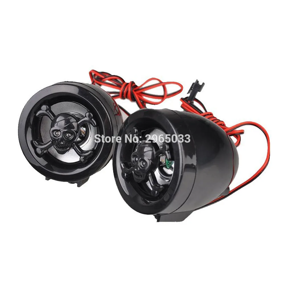 Красный и черный мотоцикл Колонка сигнализация Bluetooth Противоугонная FM TF USB