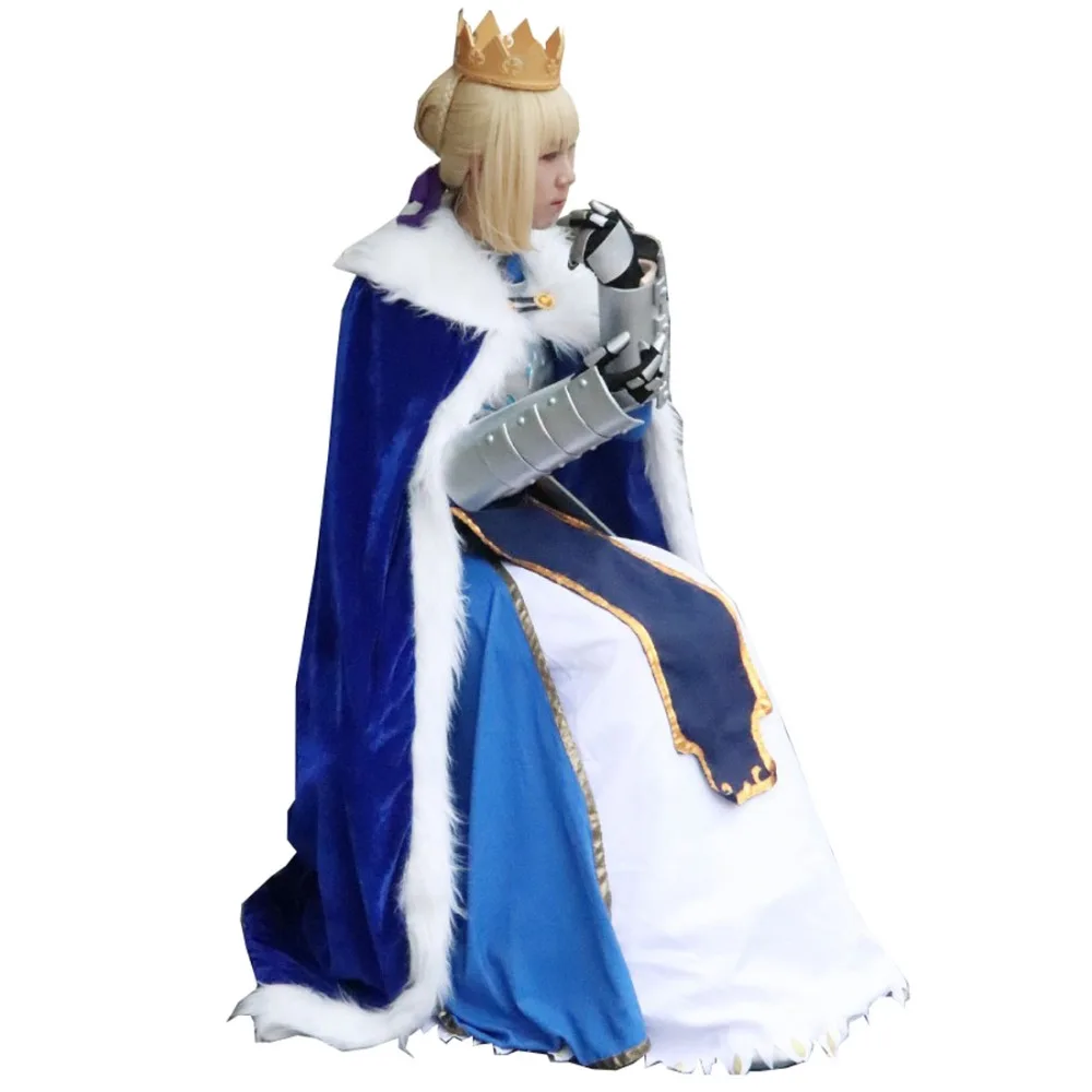 2018 Artoria Pendragon Saber Cosplay Fate grand order Stay Night UBW Zero Косплей костюм накидка на Хэллоуин наряд