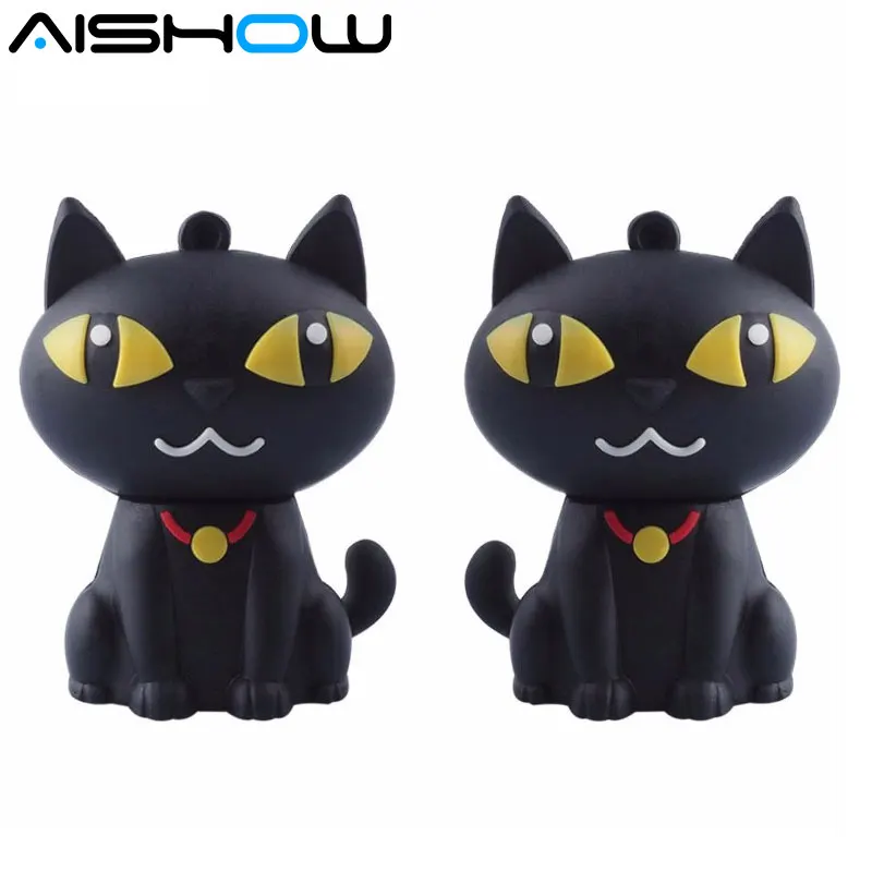 С милым рисунком кота USB флеш накопитель Флешка флэш 32 Гб оперативной памяти 16