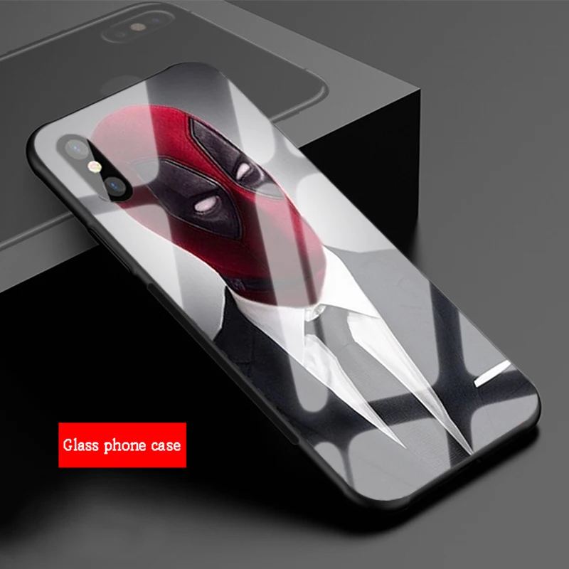 Marvel deed pool Дэдпул чехол из закаленного стекла для телефона для iPhone 6 6plus 7 plus 8 8plus 5 5S 5C SE для iPhone X XS XR XS Max