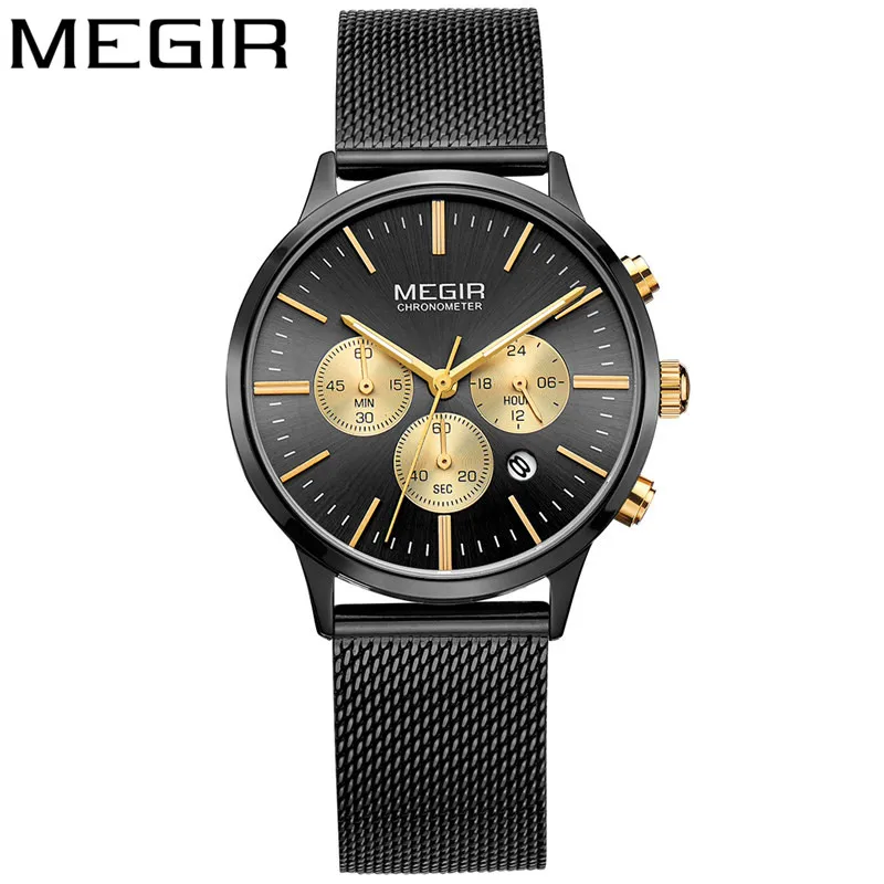 ME2011WS03 no box MEGIR, женские часы, водонепроницаемые, Лидирующий бренд, Роскошный хронограф, женские наручные часы, нержавеющая сталь, классический браслет, женские часы, 2011 - Цвет: ME2011WS03 no box