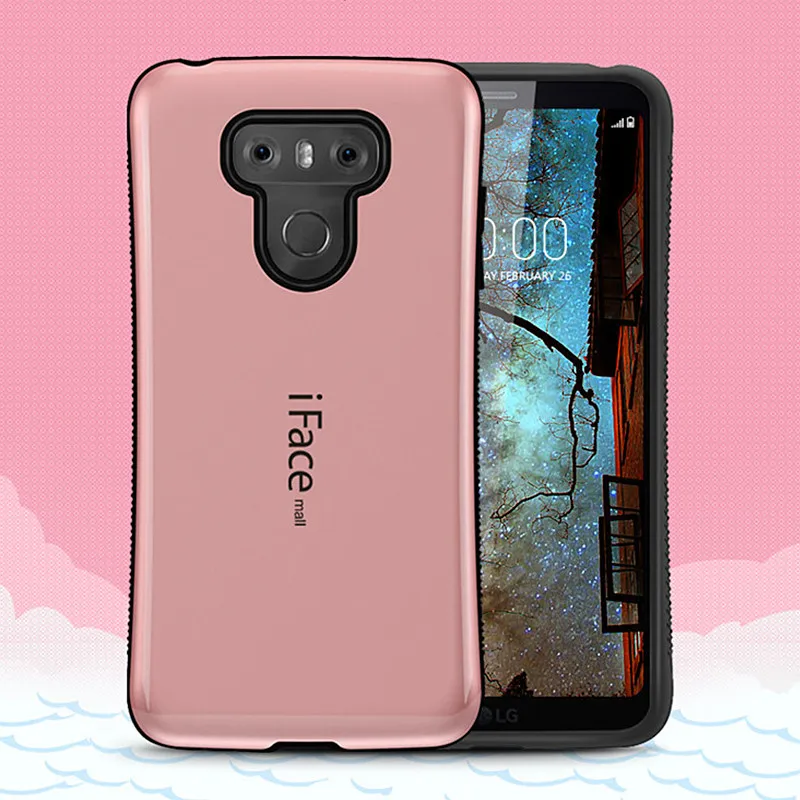 For LG G6 Soft Silicone Back Cover 2 Layers Impact TPU PC Shockproof Case for 5.7&quot Mobile Phone Anti-knock |