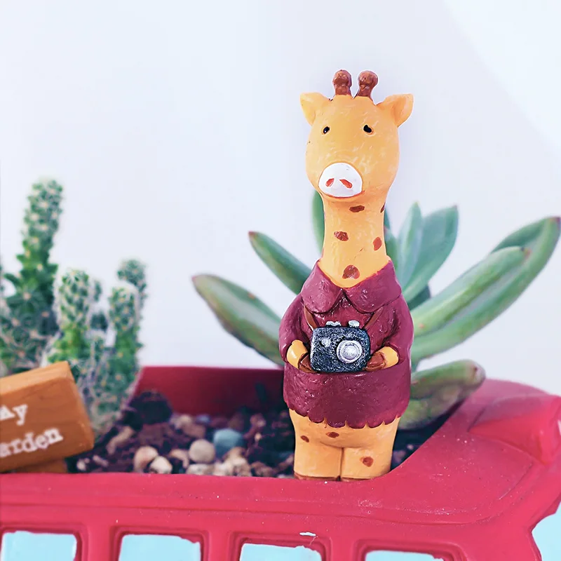 Zakka милые маленькие животных цветочные орнаменты мини тройку садоводства пейзаж